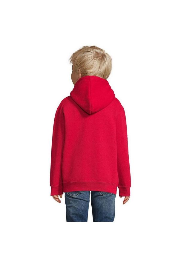 SOL'S - Bluza Z Kapturem Dla Dzieci. Typ kołnierza: kaptur. Kolor: czerwony