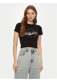 Guess Jeans T-Shirt W5RI59 J1314 Czarny Regular Fit. Kolor: czarny. Materiał: bawełna