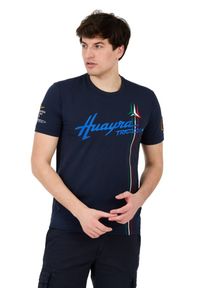 Aeronautica Militare - AERONAUTICA MILITARE Granatowy t-shirt Short Sleeve. Kolor: niebieski #4