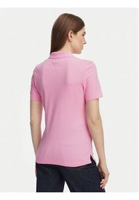 TOMMY HILFIGER - Tommy Hilfiger Polo 1985 WW0WW43225 Różowy jasny Slim Fit. Typ kołnierza: polo. Kolor: różowy. Materiał: bawełna #5