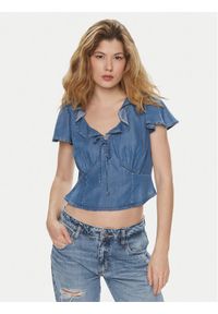 Levi's® Bluzka Mylene A7623-0003 Niebieski Slim Fit. Kolor: niebieski. Materiał: lyocell #1