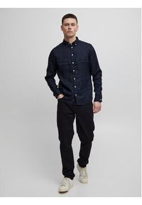 Casual Friday Koszula 20504348 Granatowy Regular Fit. Okazja: na co dzień. Kolor: niebieski. Materiał: len. Styl: casual #4
