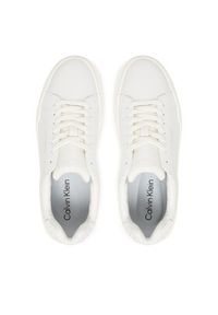 Calvin Klein Sneakersy Chunky Cupsole Laceup Lth Bt Aop YW0YW02036 Biały. Kolor: biały. Materiał: skóra #5