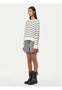 Pieces Sweter Joy 17150579 Biały Regular Fit. Kolor: biały. Materiał: syntetyk #7