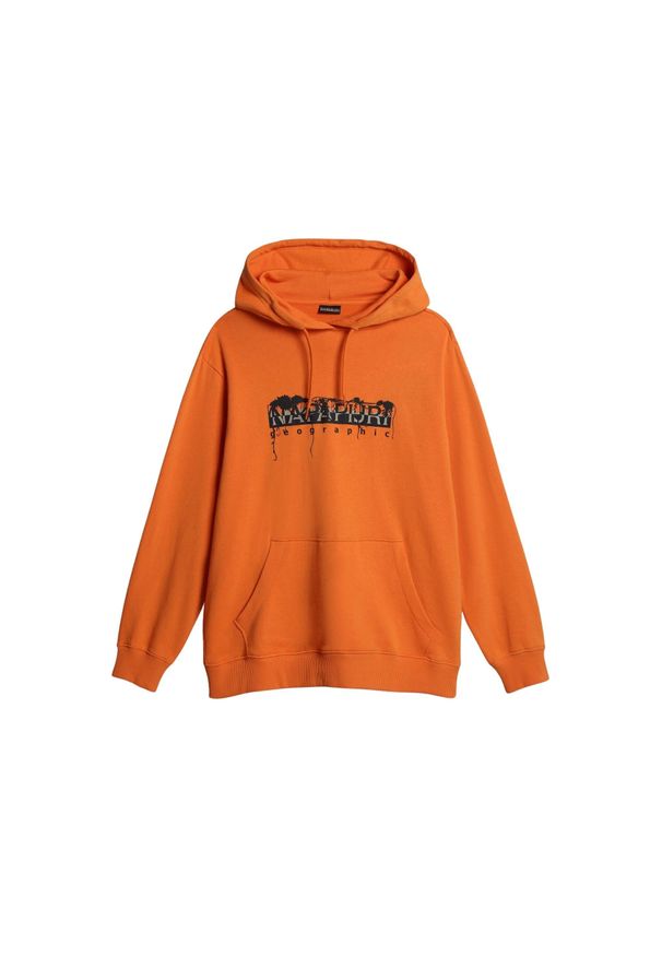 Bluza z kapturem Napapijri Napo. Typ kołnierza: kaptur. Kolor: pomarańczowy