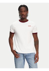 Hunter T-Shirt Eigg Ringer HARM0032251 Biały Regular Fit. Kolor: biały. Materiał: bawełna
