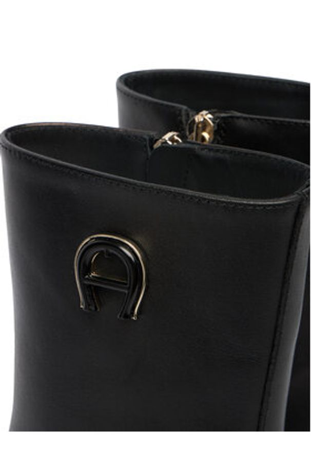 Aigner Botki 1252260 Czarny. Kolor: czarny. Materiał: skóra