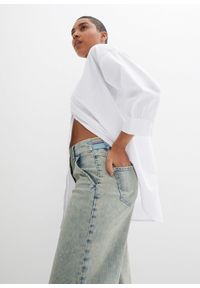 bonprix - Dżinsy z efektem vintage. Kolor: niebieski. Styl: vintage #2