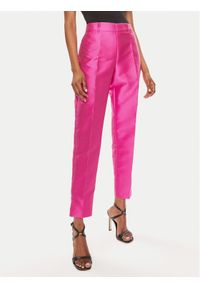 Babylon Spodnie materiałowe U_S0556B Różowy Slim Fit. Kolor: różowy. Materiał: syntetyk #1