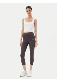 EA7 Emporio Armani Legginsy 7W000239 AF12627 U6278 Brązowy Slim Fit. Kolor: brązowy. Materiał: syntetyk #3