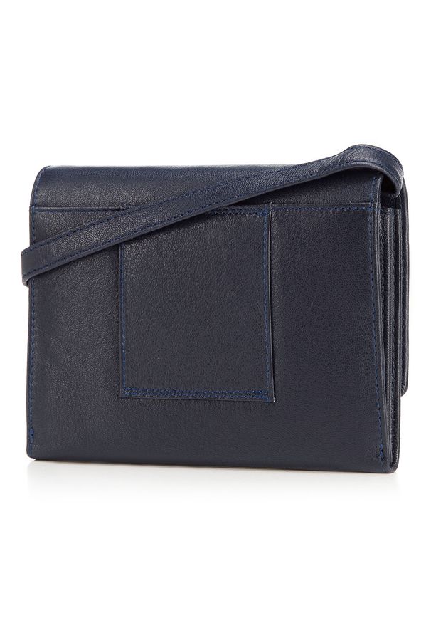 Wittchen - Damski portfelik crossbody ze skóry. Materiał: skórzane. Rozmiar: małe. Rodzaj torebki: przez ramię