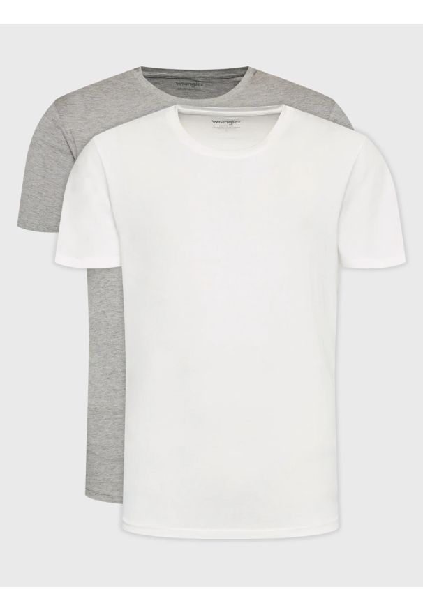 Wrangler - MESKA KOSZULKA WRANGLER 2 PACK TEE MID GREY MELEE 112321465