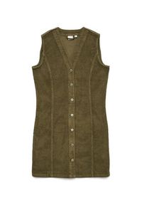 Vero Moda Sukienka codzienna Eden 10333959 Zielony Regular Fit. Okazja: na co dzień. Kolor: zielony. Materiał: bawełna. Typ sukienki: proste. Styl: casual #5