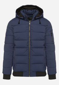 Born2be - Granatowa Pikowana Kurtka z Odpinanym Kapturem i Kieszeniami Savantria. Okazja: na co dzień. Kolor: niebieski. Materiał: jeans. Długość rękawa: długi rękaw. Długość: długie. Styl: casual, elegancki #7