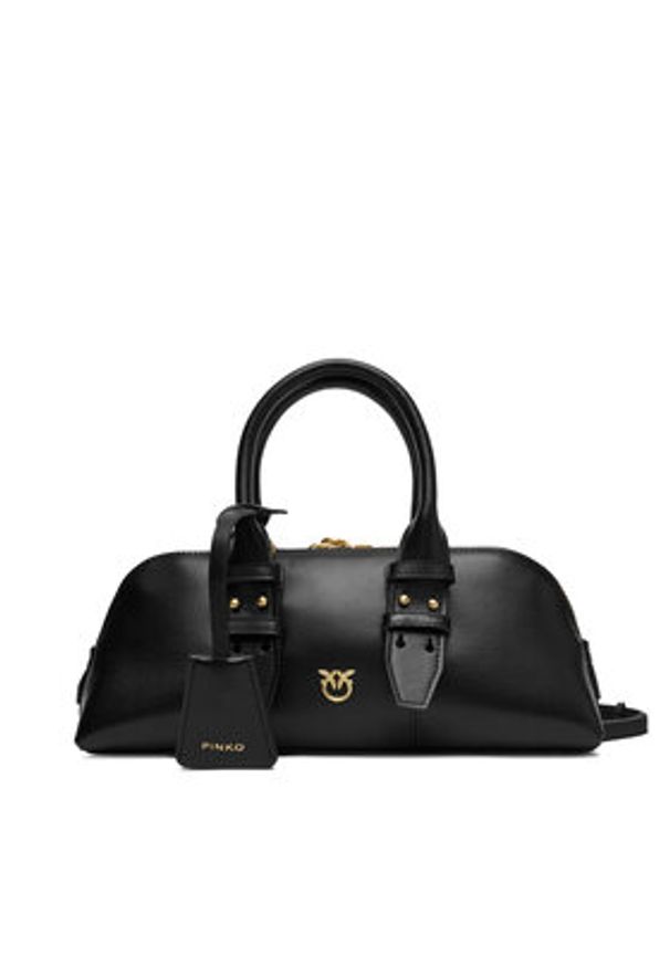 Pinko - PINKO Torebka Bowling Bag Baguette AI 25-26 PLTT 105334 A0QO Czarny. Kolor: czarny. Materiał: skórzane