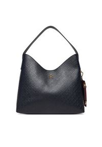 TOMMY HILFIGER - Tommy Hilfiger Torebka Th Icon Shoulder Bag Mono AW0AW18141 Granatowy. Kolor: niebieski. Materiał: skórzane #3