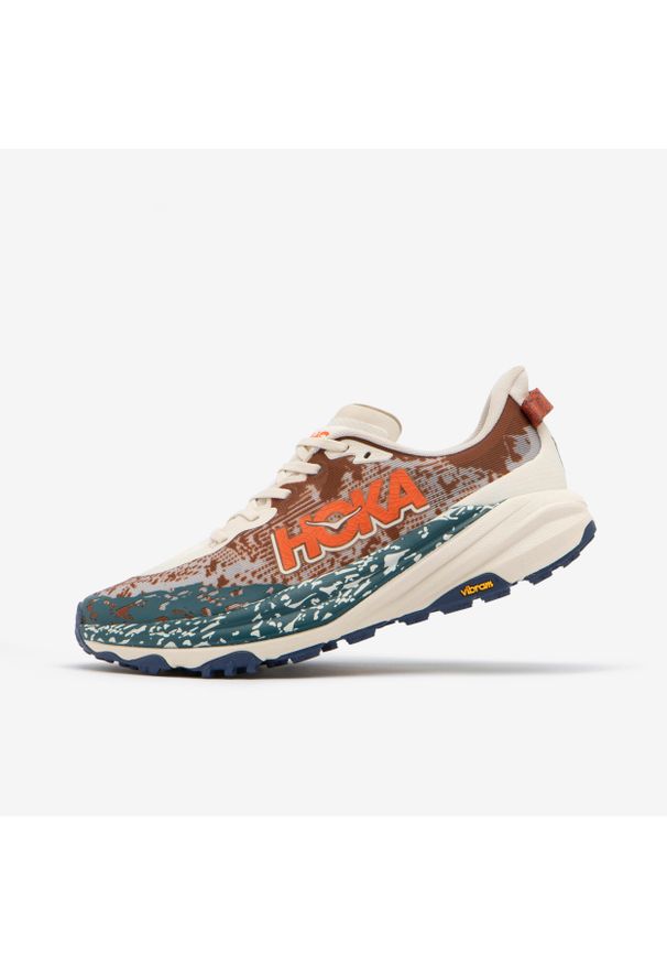 Hoka One One - Buty do biegania w terenie męskie Hoka Speedgoat 6. Kolor: biały, zielony, wielokolorowy, szary. Materiał: materiał. Szerokość cholewki: normalna