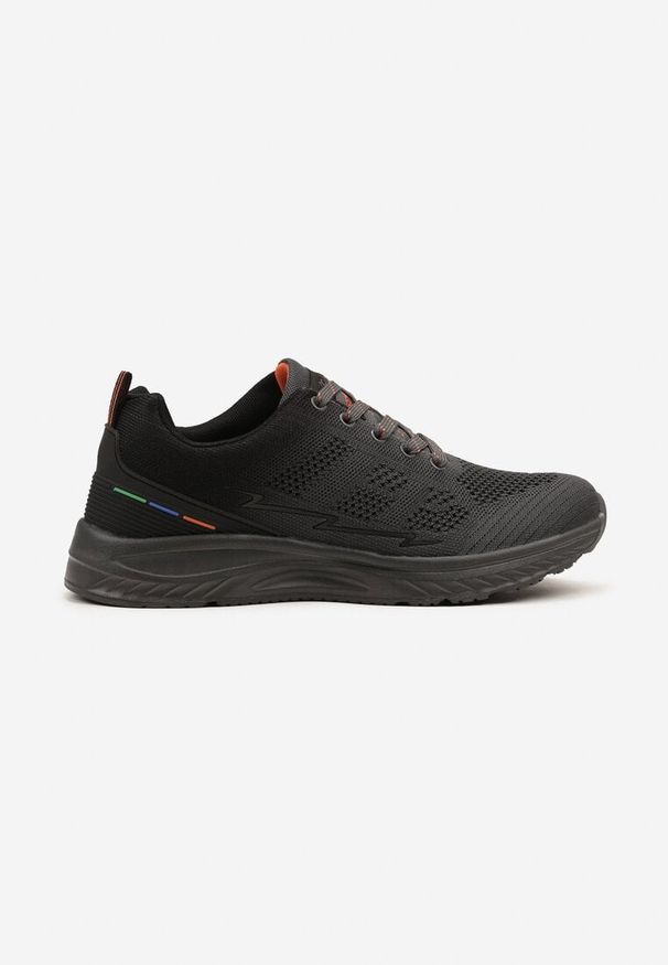 Born2be - Ciemnoszare Buty Sportowe Sneakersy z Perforacją Ziraline. Okazja: na co dzień. Kolor: szary. Szerokość cholewki: normalna