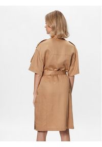 Calvin Klein Sukienka koszulowa Drapy K20K205246 Beżowy Relaxed Fit. Kolor: beżowy. Materiał: lyocell. Typ sukienki: koszulowe #2