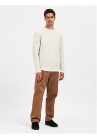 Selected Homme Sweter Rai 16086699 Beżowy Regular Fit. Kolor: beżowy. Materiał: syntetyk #4