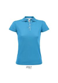 SOL'S - Damska Sportowa Koszulka Polo Performer. Typ kołnierza: polo. Kolor: niebieski. Styl: sportowy #1