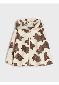 Sinsay - Bluza rozpinana - kremowy. Kolor: kremowy. Materiał: polar #1