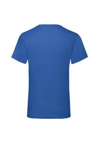 FRUIT OF THE LOOM - Koszulka Unisex Dla Dorosłych Z Dekoltem W Szpic. Kolor: niebieski