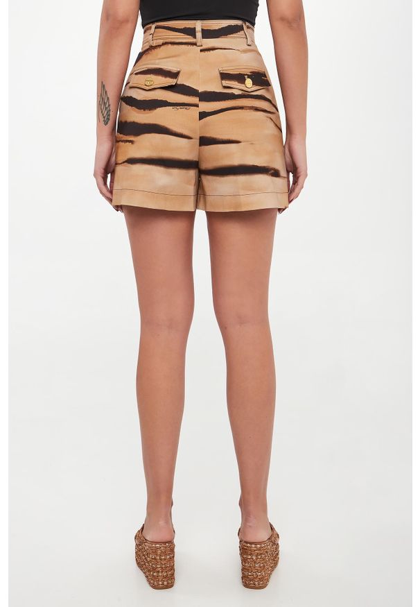 Elisabetta Franchi - Szorty damskie z motywem zwierzęcym ELISABETTA FRANCHI. Wzór: motyw zwierzęcy