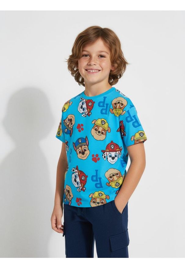 Sinsay - Bawełniana koszulka ze wzorkiem Paw Patrol - wielobarwny. Materiał: bawełna