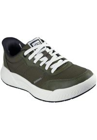 skechers - Adidasy Skechers Cyrus - Raiden, Mężczyźni. Kolor: zielony. Materiał: skóra ekologiczna, materiał