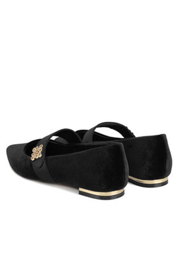 Nine West Baleriny 8168-1 Czarny. Kolor: czarny. Materiał: materiał