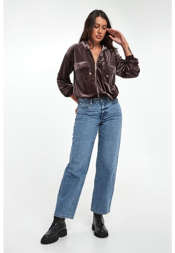 Liu Jo - Bluza damska welurowa LIU JO. Materiał: welur