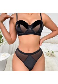 Intica - Komplet bielizny modelujący z biustonoszem i figami Shaniya. Kolor: różowy. Materiał: tkanina. Wzór: aplikacja #5