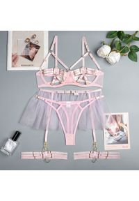 Intica - Komplet bielizny z wycięciami na specjalne okazje Emelyne. Kolor: różowy. Materiał: materiał #1