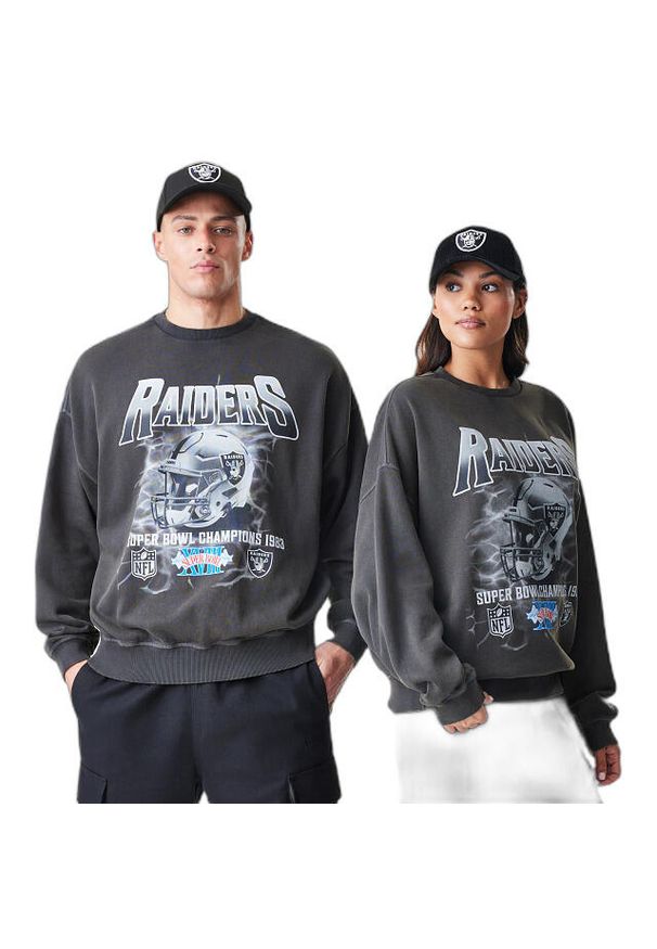New Era - Bluza Las Vegas Raiders NFL Washed. Kolor: szary