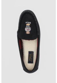 Polo Ralph Lauren Kapcie kolor czarny. Nosek buta: okrągły. Kolor: czarny. Materiał: guma. Wzór: aplikacja #3