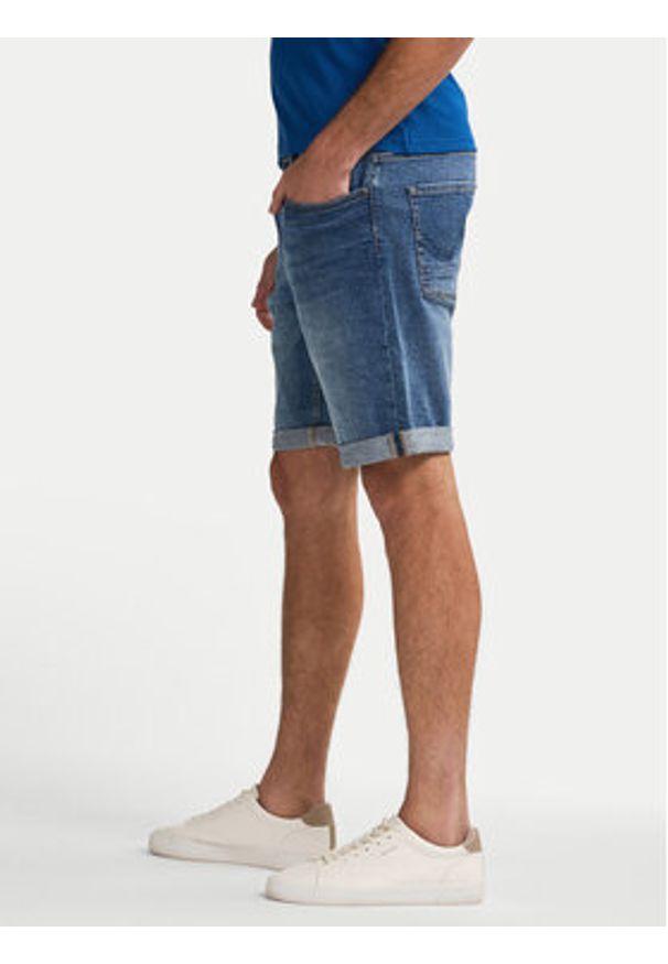 Petrol Industries Szorty jeansowe M-1050-SHO002 Niebieski Regular Fit. Kolor: niebieski. Materiał: bawełna