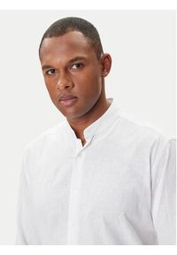 Karl Lagerfeld - KARL LAGERFELD Koszula 605035 552627 Biały Regular Fit. Typ kołnierza: dekolt w karo. Kolor: biały. Materiał: bawełna #5