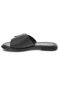 Czarne Klapki S.Barski Wsuwane Modne Obuwie Damskie. Kolor: czarny. Materiał: materiał. Styl: klasyczny, elegancki #4