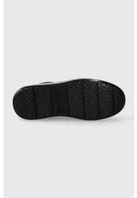Love Moschino sneakersy skórzane BOLD40 kolor czarny JA15674G0HIA500A. Nosek buta: okrągły. Kolor: czarny. Materiał: skóra. Obcas: na platformie #3