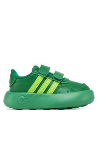 Adidas - Sneakersy adidas. Kolor: zielony. Wzór: motyw z bajki