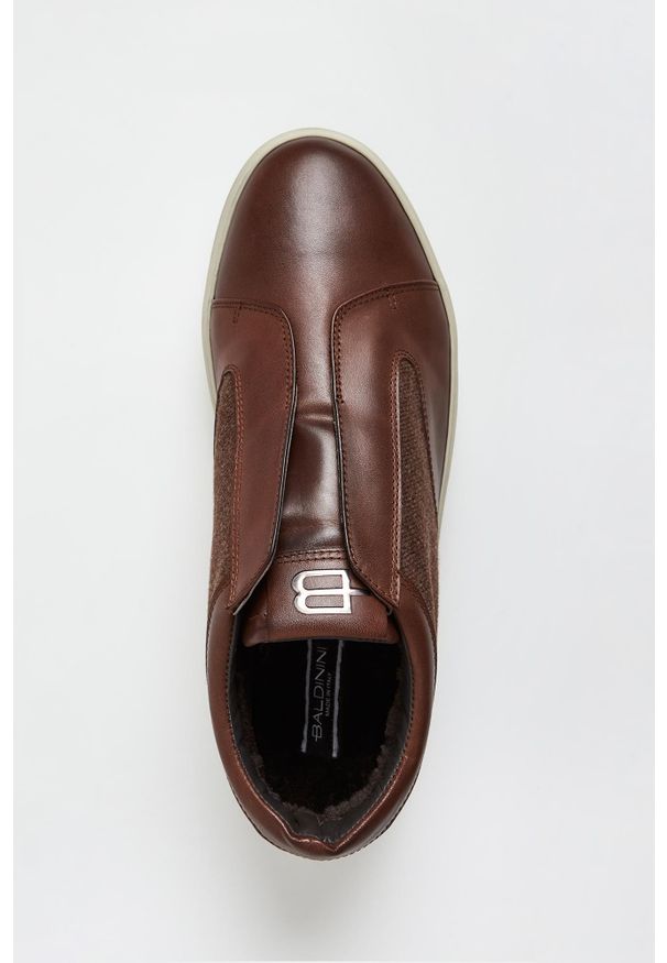 Baldinini - Sneakersy męskie skórzane BALDININI. Materiał: skóra