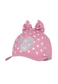 Broel czapka dziecięca kolor różowy wzorzysta. Kolor: różowy