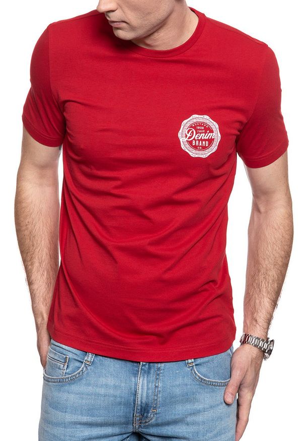 Mustang - MĘSKI T-SHIRT MUSTANG ALEX C PRINT 1009037 7202. Wzór: nadruk