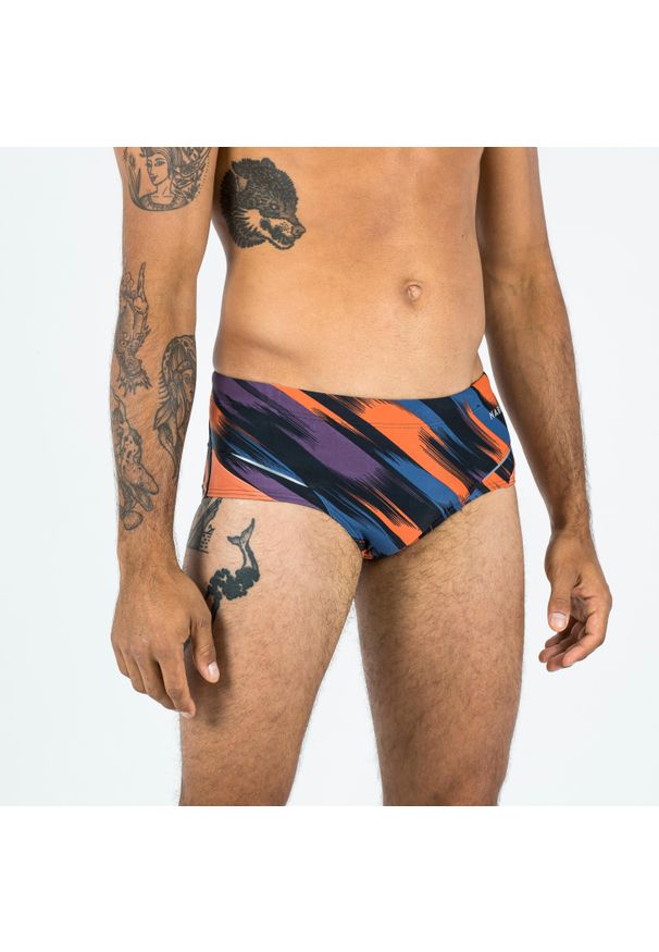 NABAIJI - Slipki-opaska pływackie męskie Nabaiji 900 Baleo. Kolor: pomarańczowy, czarny, brązowy, wielokolorowy. Materiał: poliester, poliamid, materiał
