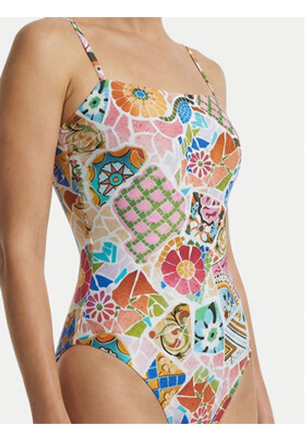 Seafolly Strój kąpielowy Beach Bohème 11182-300 Różowy. Kolor: różowy. Materiał: syntetyk