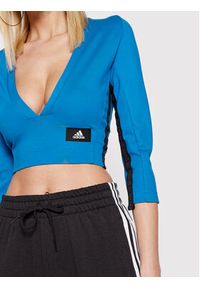 Adidas - adidas Bluzka Sportswear Mission Victory HE1704 Niebieski Slim Fit. Kolor: niebieski. Materiał: syntetyk #4