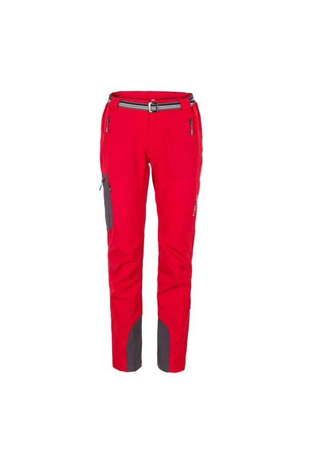 Spodnie trekkingowe Extendo męskie Milo Vino. Kolor: wielokolorowy, czerwony, szary. Materiał: tkanina