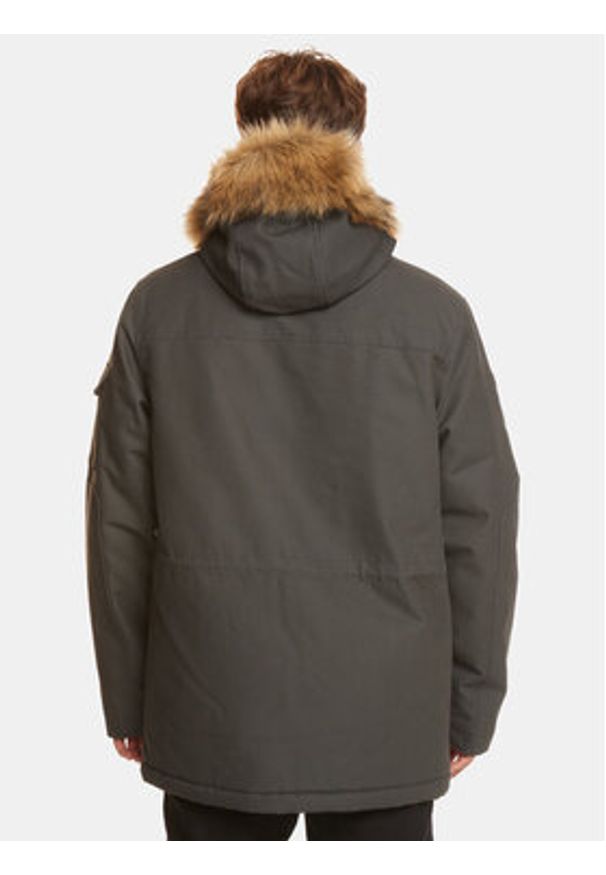 Quiksilver Kurtka zimowa Long Trip Jckt EQYJK03988 Szary Regular Fit. Kolor: szary. Materiał: bawełna. Sezon: zima