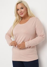 Born2be - Różowa Bluzka Lonsleeve z Bawełny Niritha. Okazja: na spotkanie biznesowe, do pracy. Kolor: różowy. Materiał: bawełna. Styl: biznesowy, elegancki #4